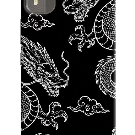 Twin Dragons Nokia C12/C12 Pro Hard Case Back Cover by Casekaro