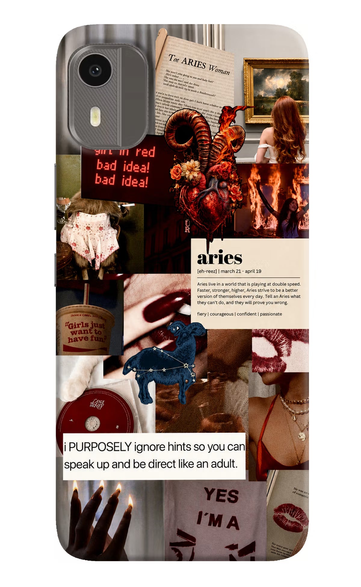 Zodiac Aries Nokia C12/C12 Pro Back Cover