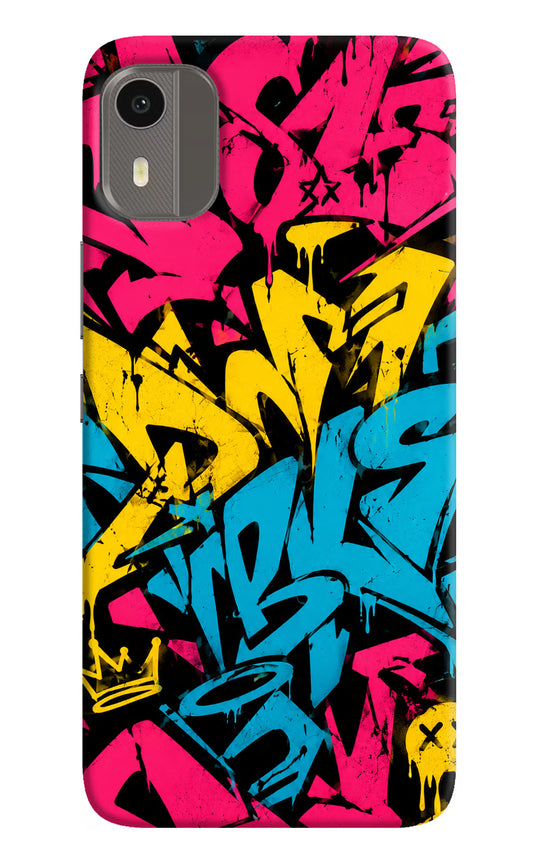 Graffiti Vibe Nokia C12/C12 Pro Hard Case Back Cover by Casekaro