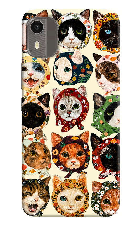 Cool Cat Nokia C12/C12 Pro Hard Case Back Cover by Casekaro