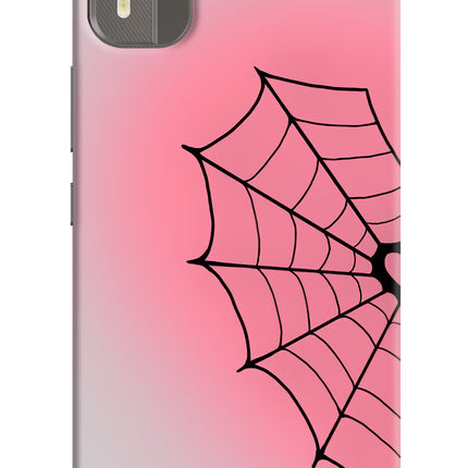 Pink Web Nokia C12/C12 Pro Hard Case Back Cover by Casekaro