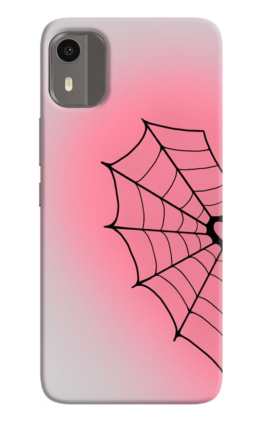 Pink Web Nokia C12/C12 Pro Hard Case Back Cover by Casekaro
