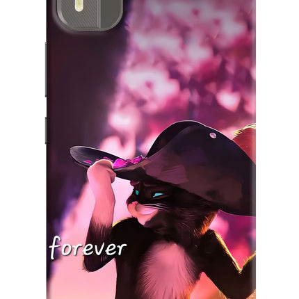 Forever Cat Nokia C12/C12 Pro Hard Case Back Cover by Casekaro