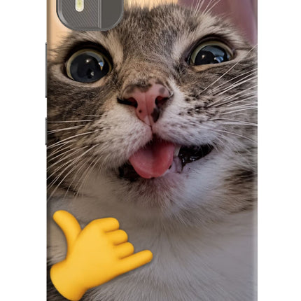 Silly Cat Call Nokia C12/C12 Pro Hard Case Back Cover by Casekaro