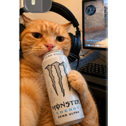 Gamer Cat Energy Nokia C12/C12 Pro Hard Case Back Cover by Casekaro