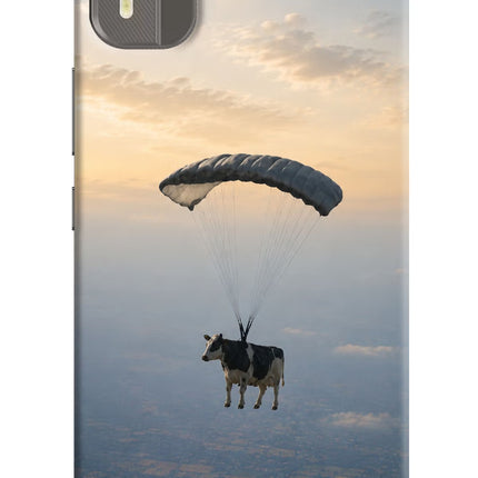 Skydiving Cow Nokia C12/C12 Pro Hard Case Back Cover by Casekaro