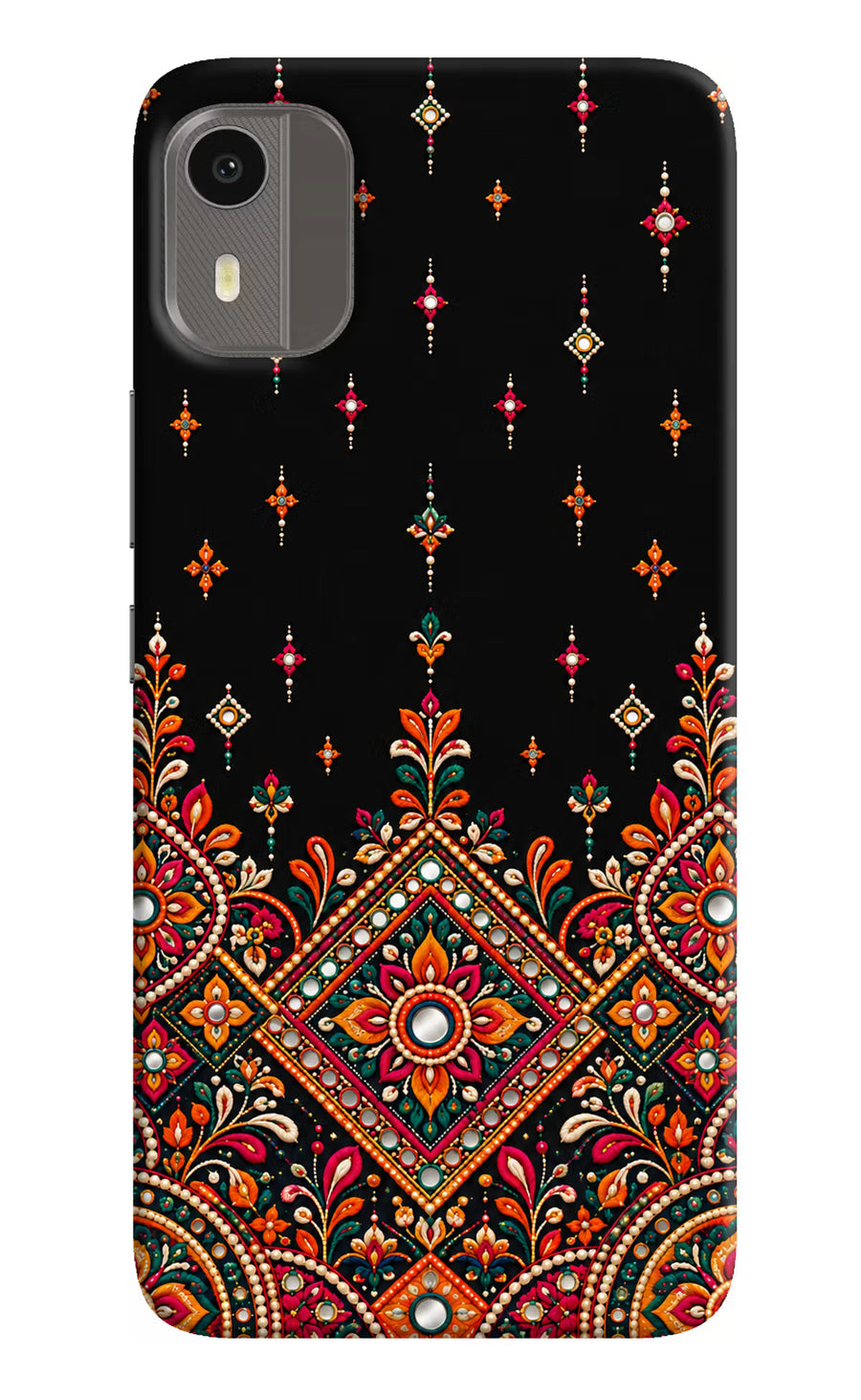 Noir Mehfil Nokia C12/C12 Pro Back Cover, Hard case