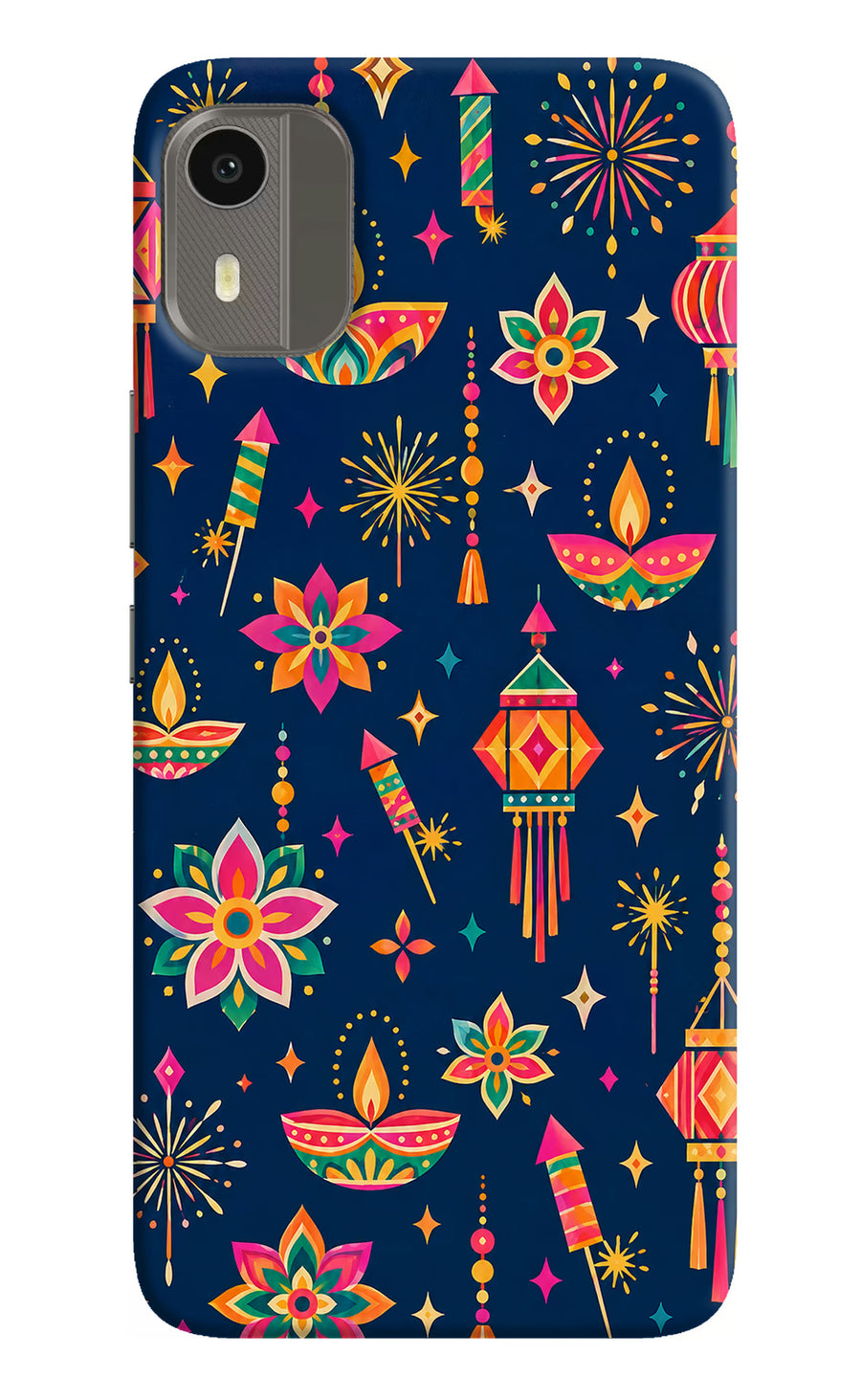 Festive Pop Nokia C12/C12 Pro Back Cover, Hard case