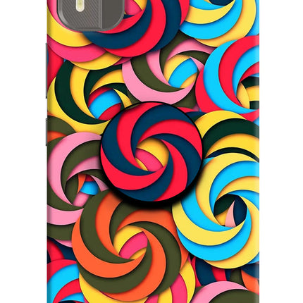 Spiral Pattern Nokia C12/C12 Pro Pop Case by Casekaro