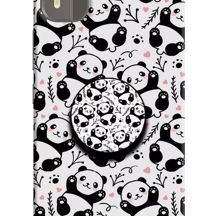 Cute Panda Nokia C12/C12 Pro Pop Case by Casekaro