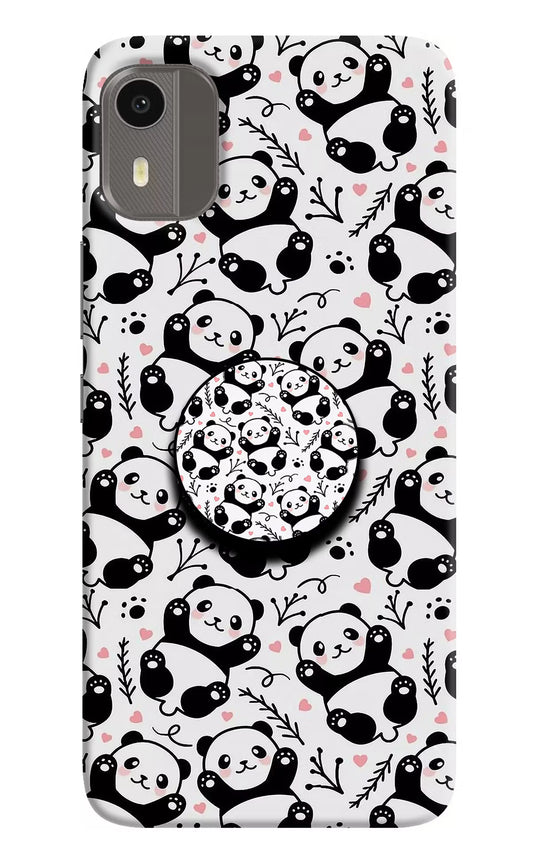 Cute Panda Nokia C12/C12 Pro Pop Case by Casekaro