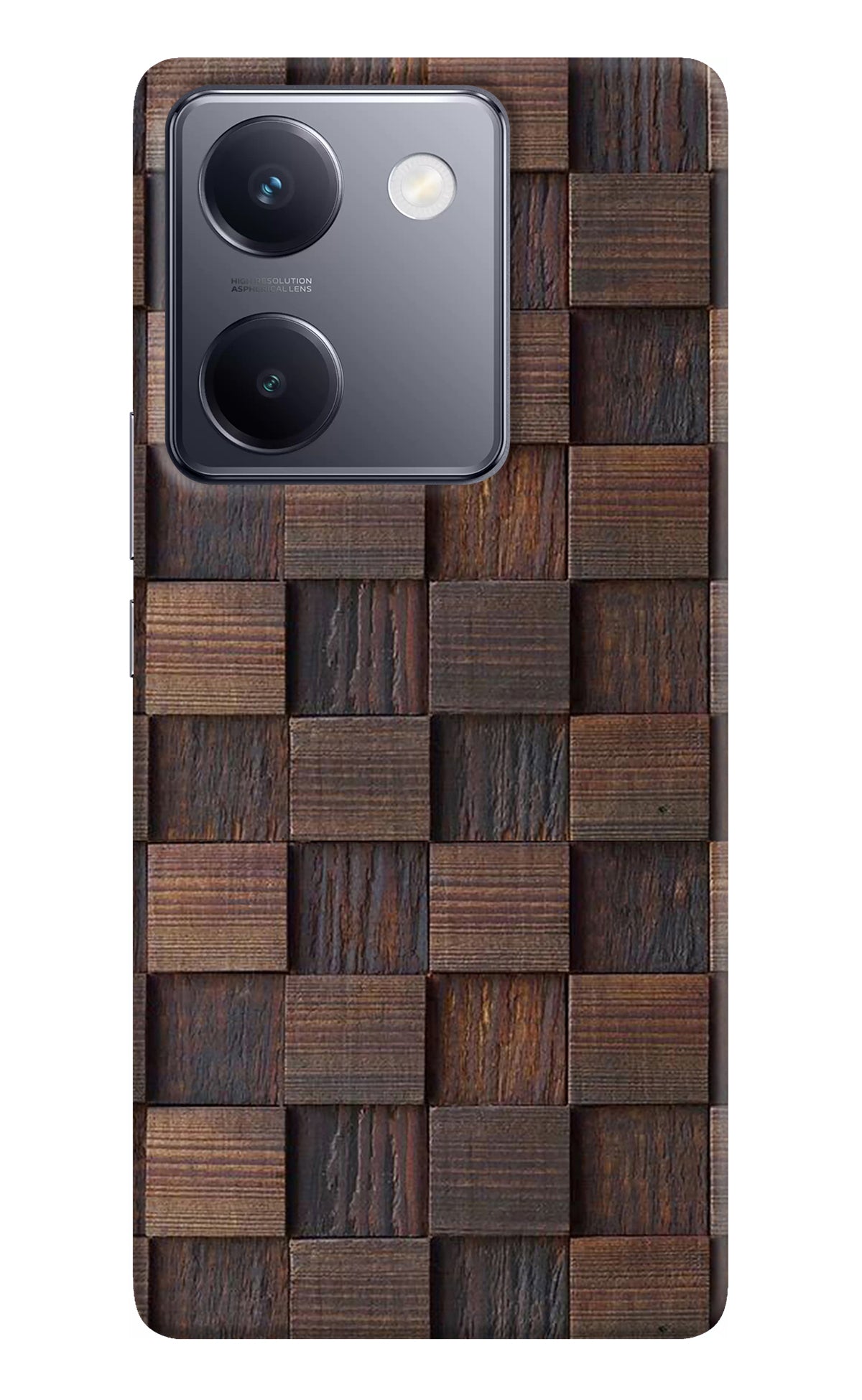 Wooden Cube Design Vivo Y200 Pro Back Cover