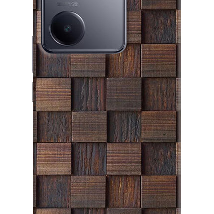 Wooden Cube Design Vivo Y200 Pro Hard Case Back Cover by Casekaro