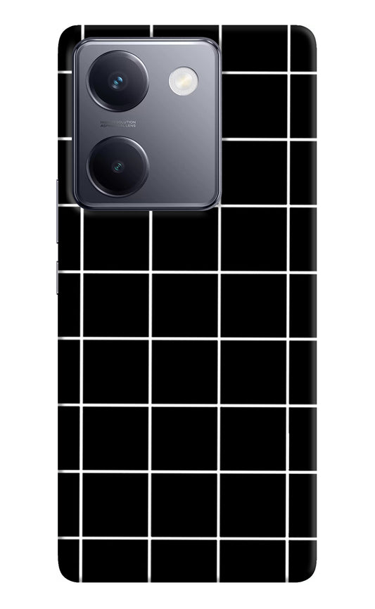 White Grid Vivo Y200 Pro Back Cover