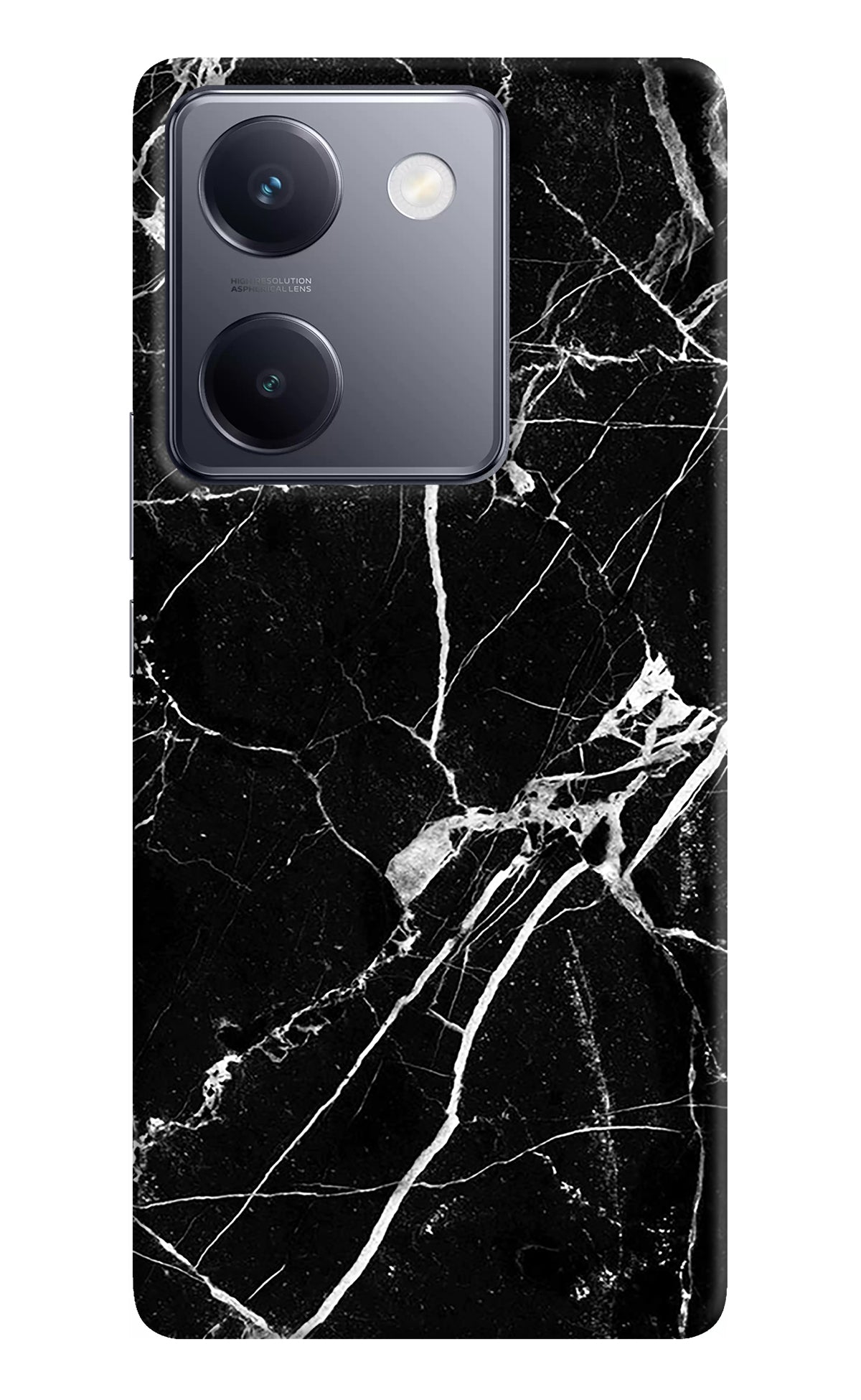 Black Marble Pattern Vivo Y200 Pro Back Cover