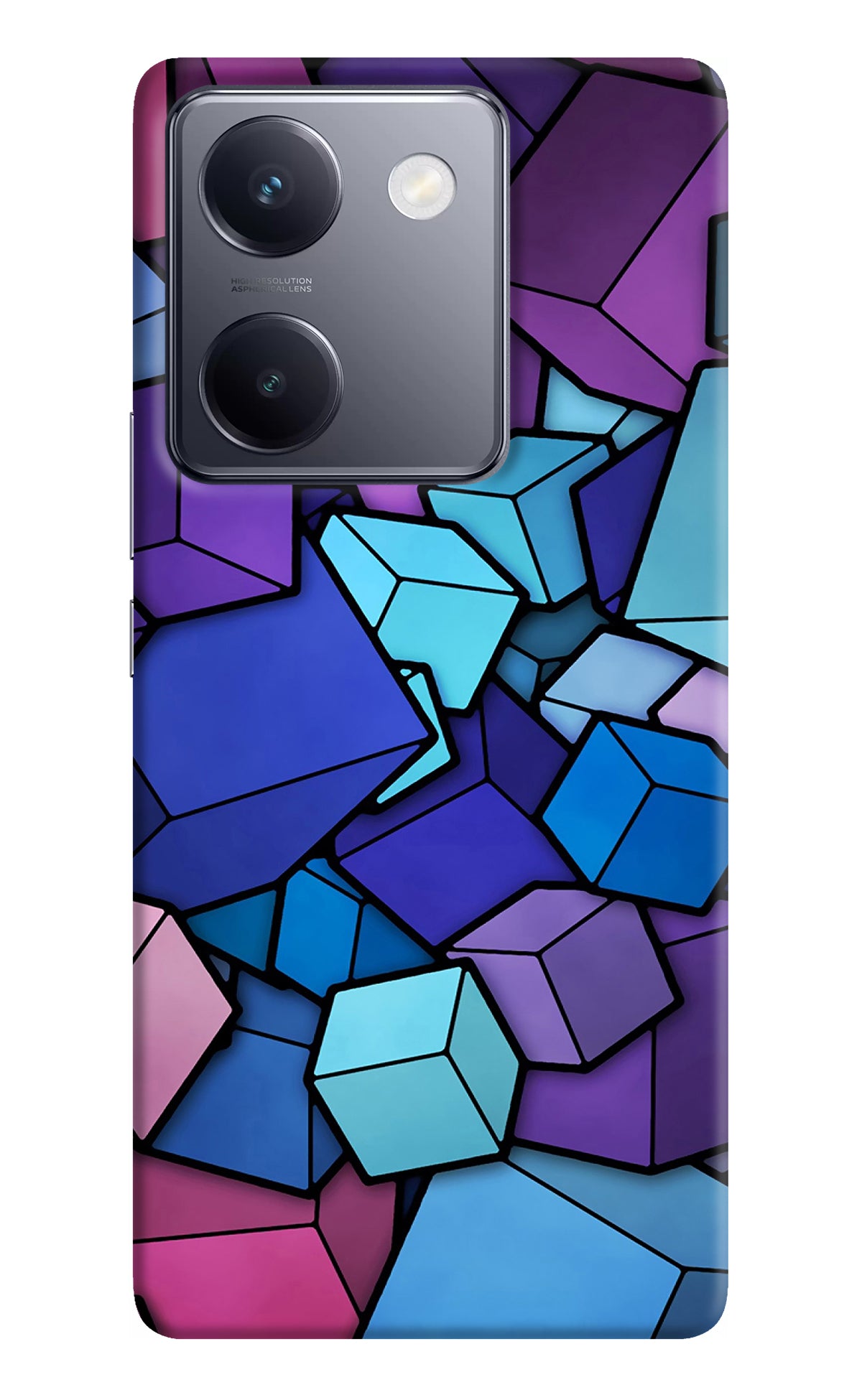 Cubic Abstract Vivo Y200 Pro Back Cover