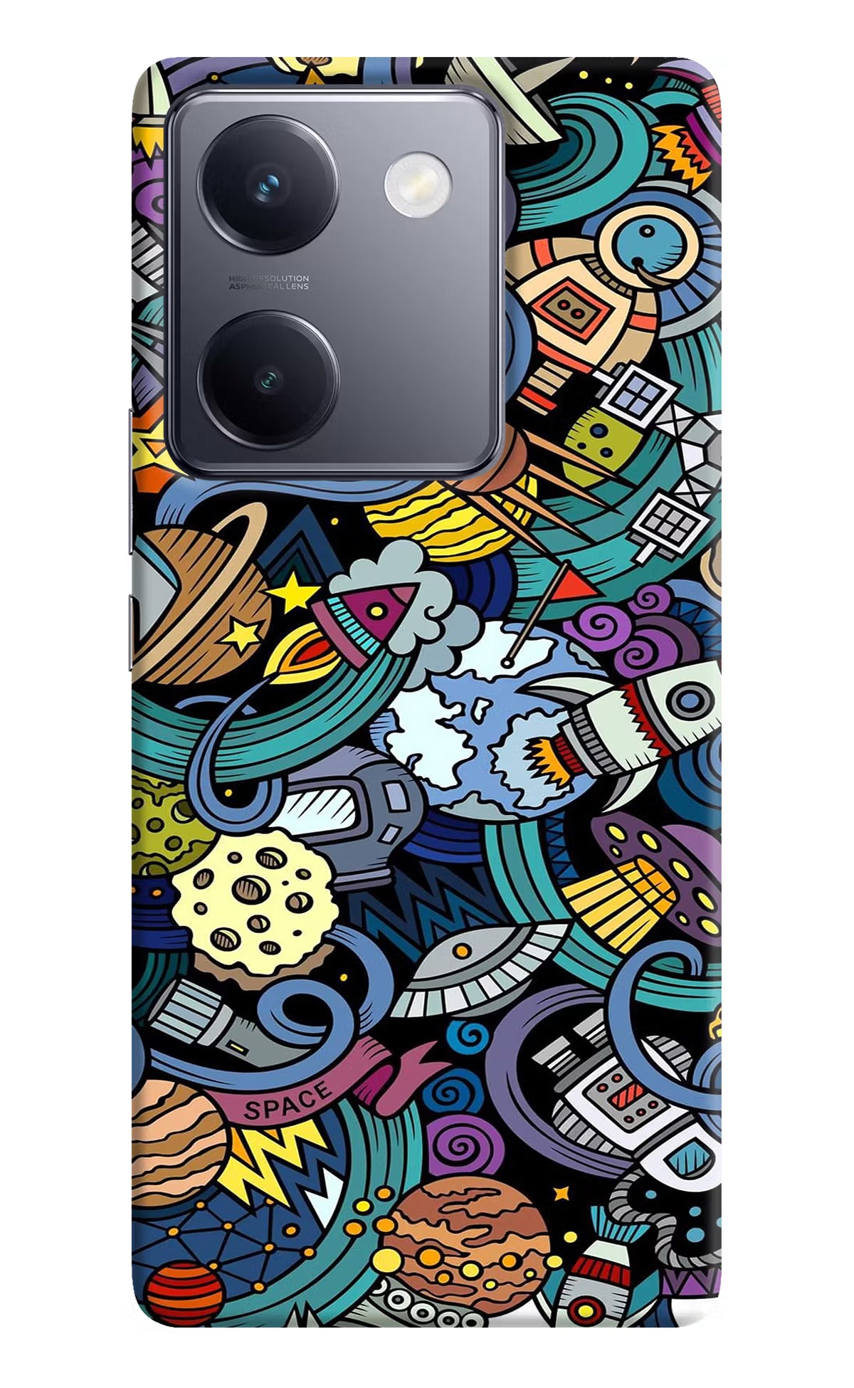 Space Abstract Vivo Y200 Pro Hard Case Back Cover by Casekaro