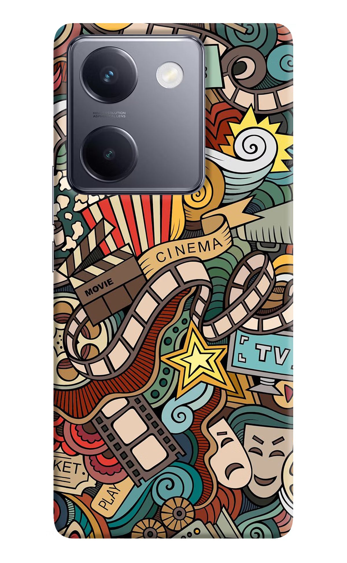 Cinema Abstract Vivo Y200 Pro Hard Case Back Cover by Casekaro
