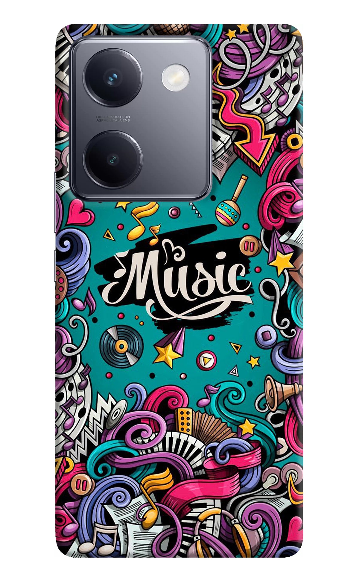 Music Graffiti Vivo Y200 Pro Back Cover