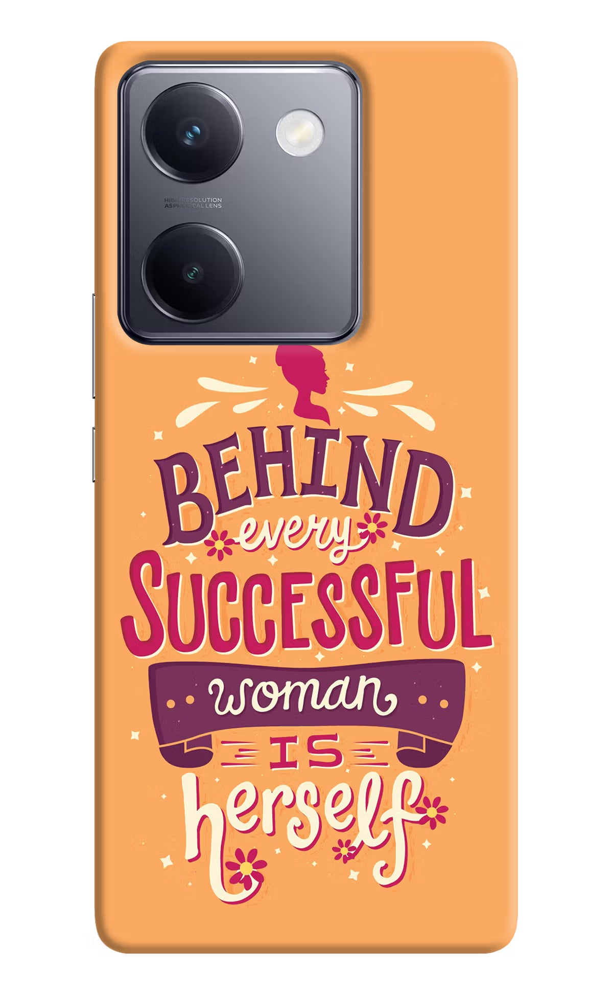 Behind Every Successful Woman There Is Herself Vivo Y200 Pro Hard Case Back Cover by Casekaro
