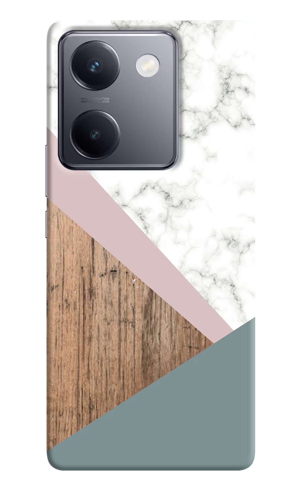 Marble wood Abstract Vivo Y200 Pro Hard Case Back Cover by Casekaro
