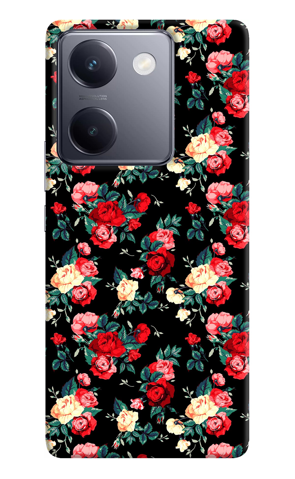 Rose Pattern Vivo Y200 Pro Back Cover