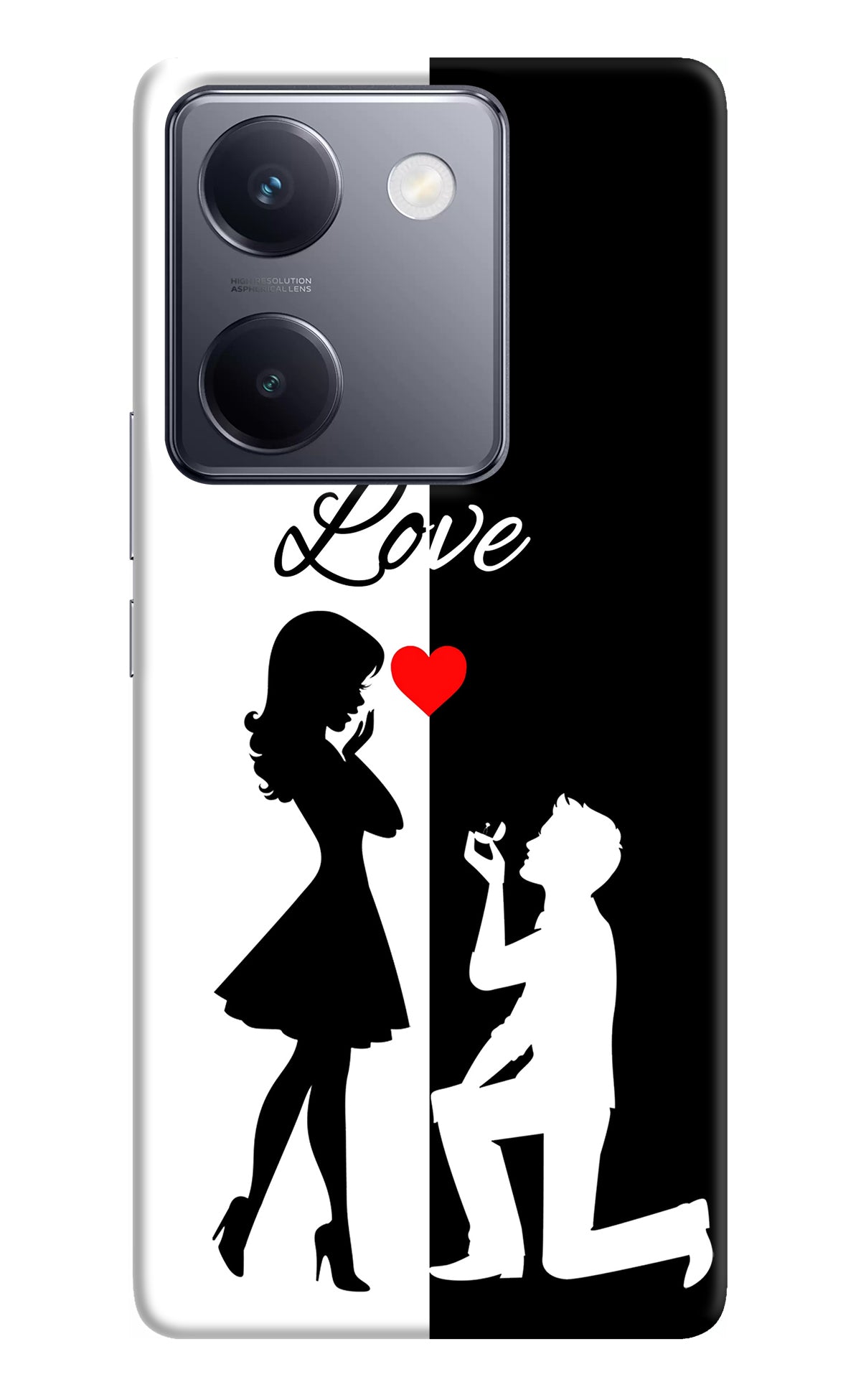 Love Propose Black And White Vivo Y200 Pro Back Cover