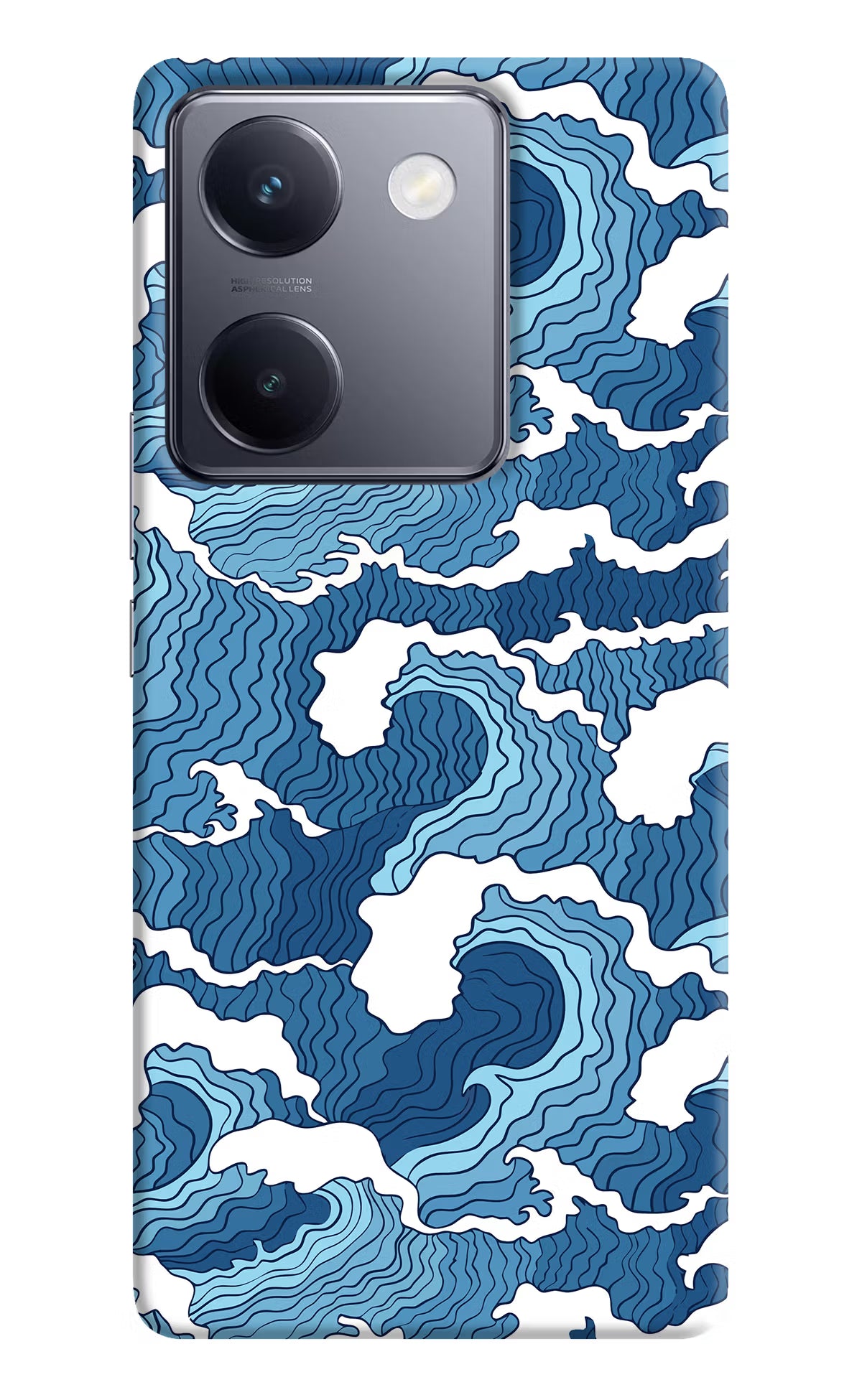 Blue Waves Vivo Y200 Pro Hard Case Back Cover by Casekaro