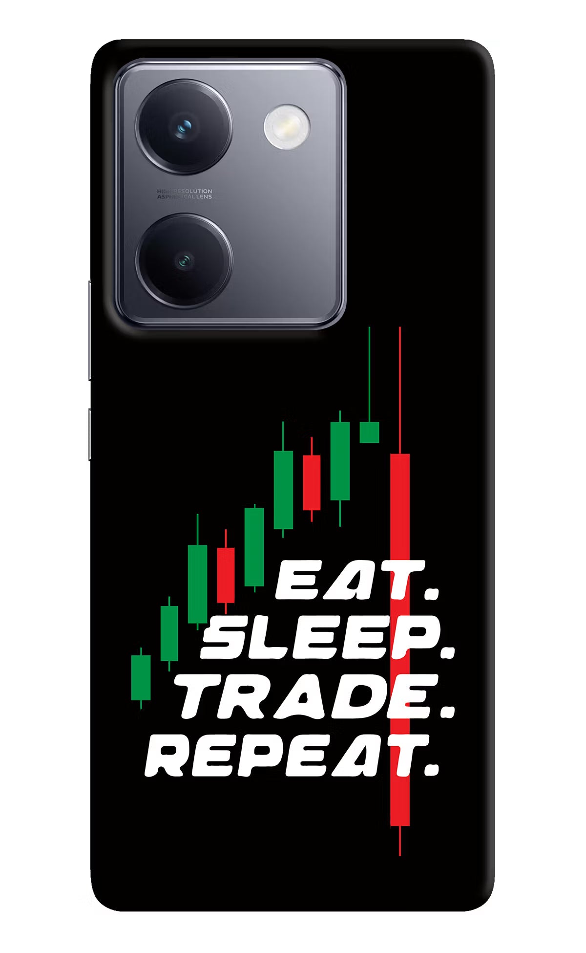 Eat Sleep Trade Repeat Vivo Y200 Pro Hard Case Back Cover by Casekaro
