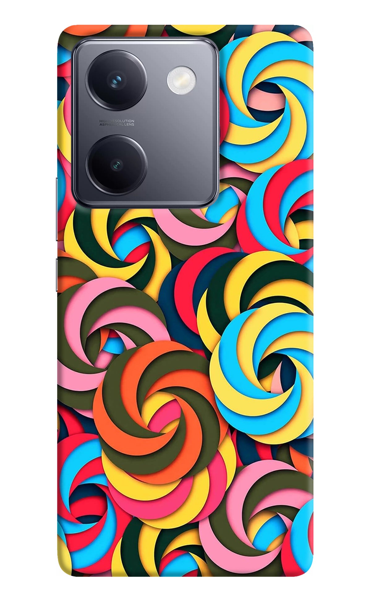 Spiral Pattern Vivo Y200 Pro Back Cover