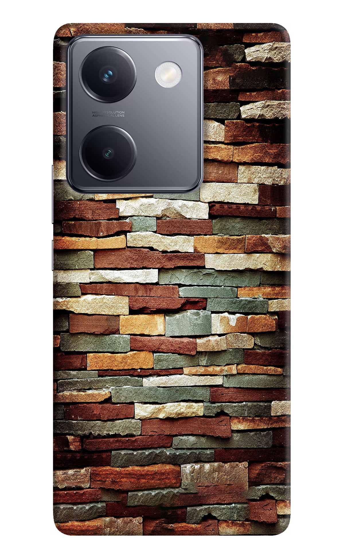 Bricks Pattern Vivo Y200 Pro Back Cover