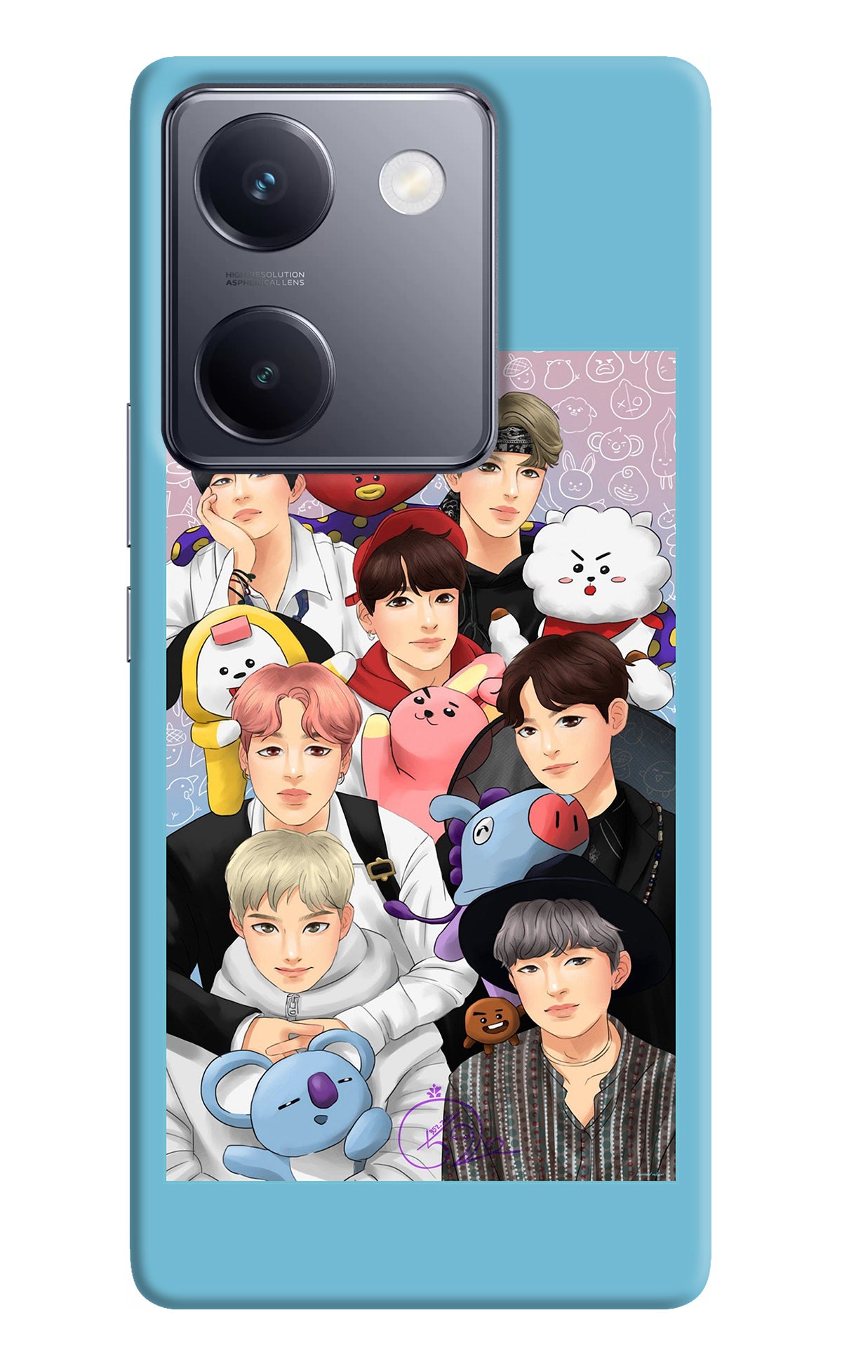 BTS with animals Vivo Y200 Pro Back Cover