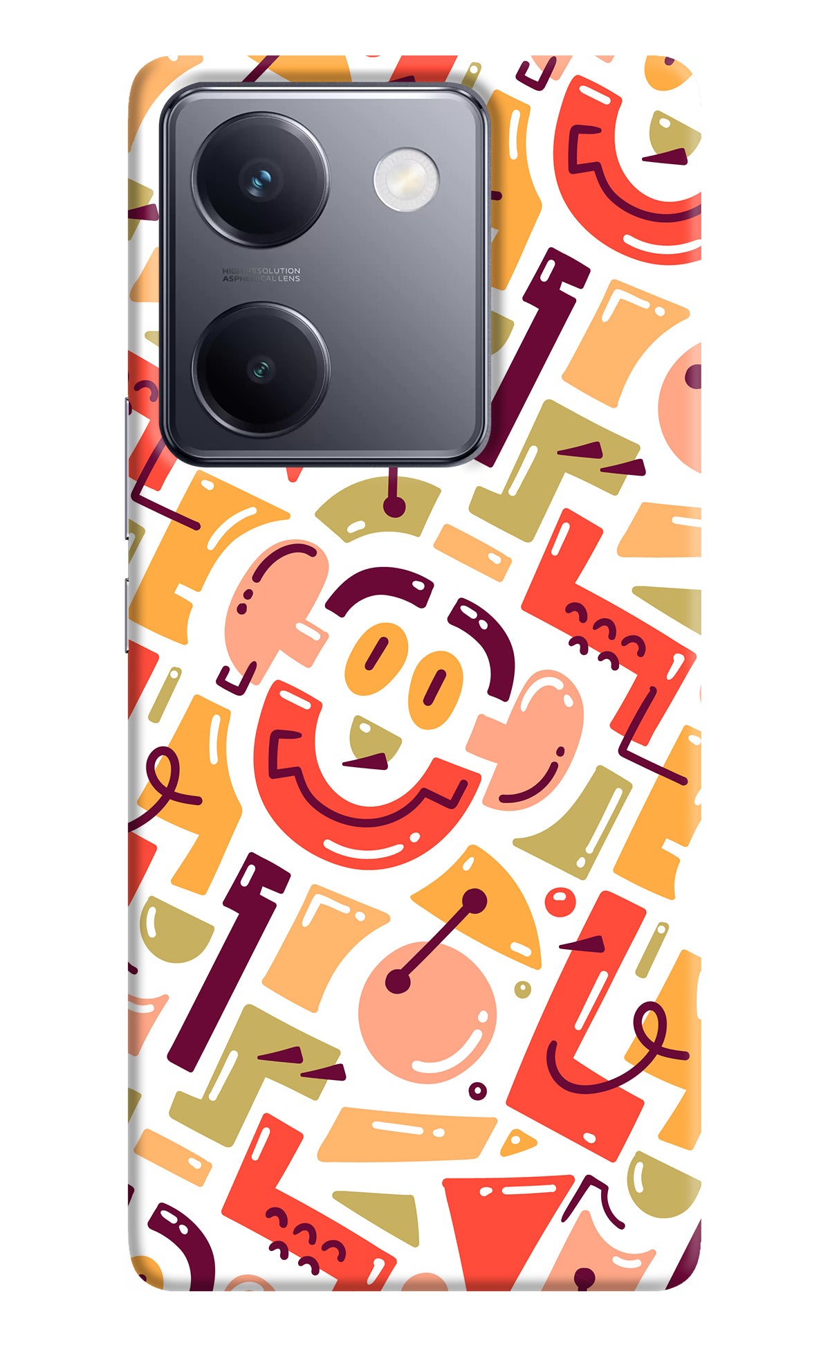 Doodle Pattern Vivo Y200 Pro Back Cover