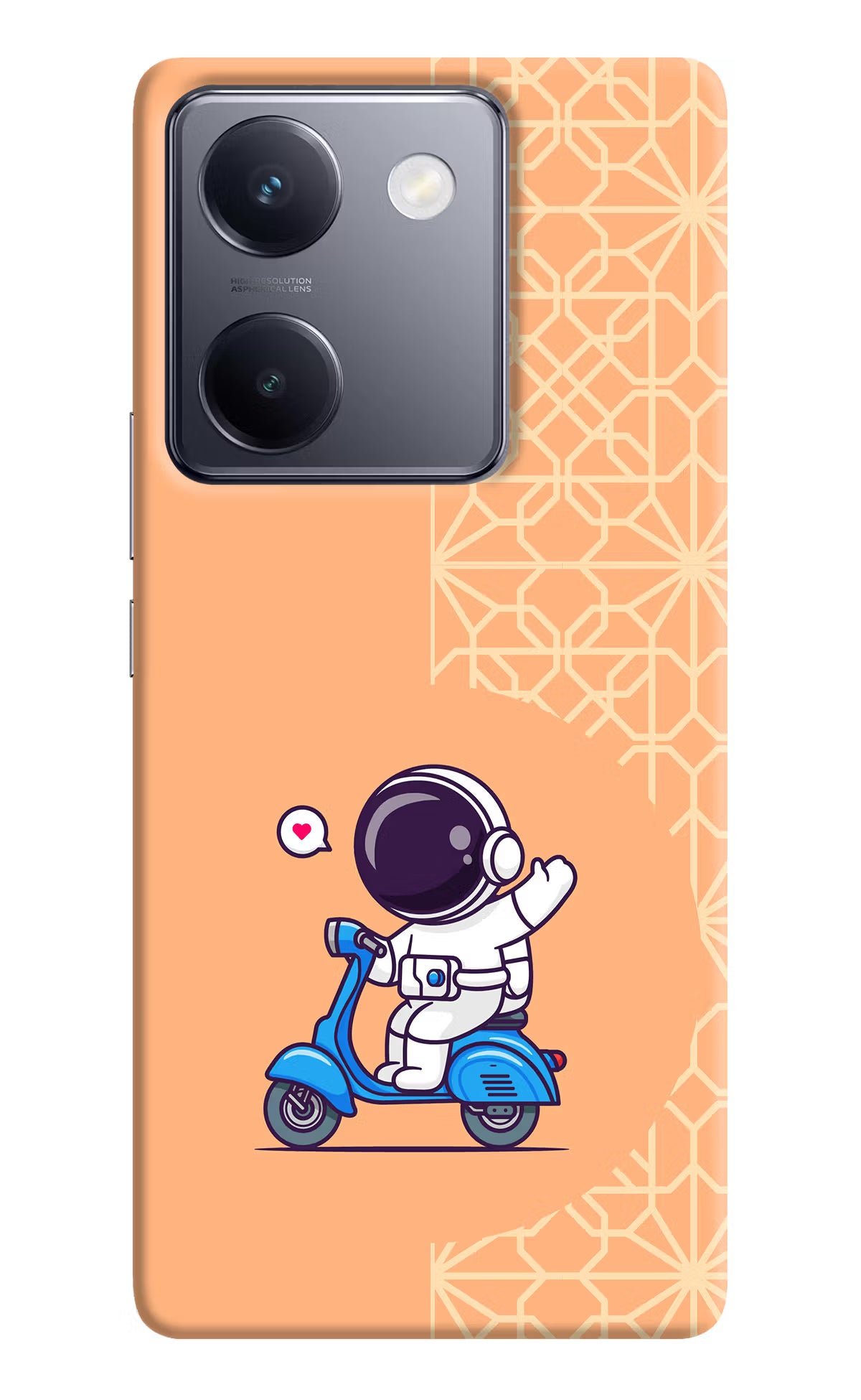 Cute Astronaut Riding Vivo Y200 Pro Hard Case Back Cover by Casekaro