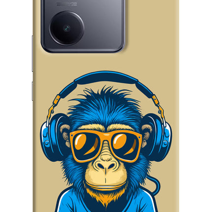 Monkey Headphone Vivo Y200 Pro Hard Case Back Cover by Casekaro