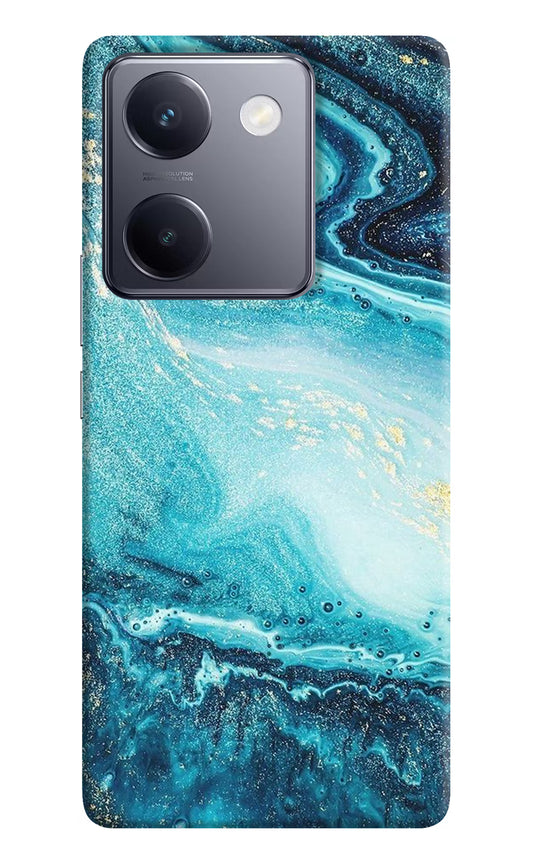 Blue Glitter Marble Vivo Y200 Pro Hard Case Back Cover by Casekaro