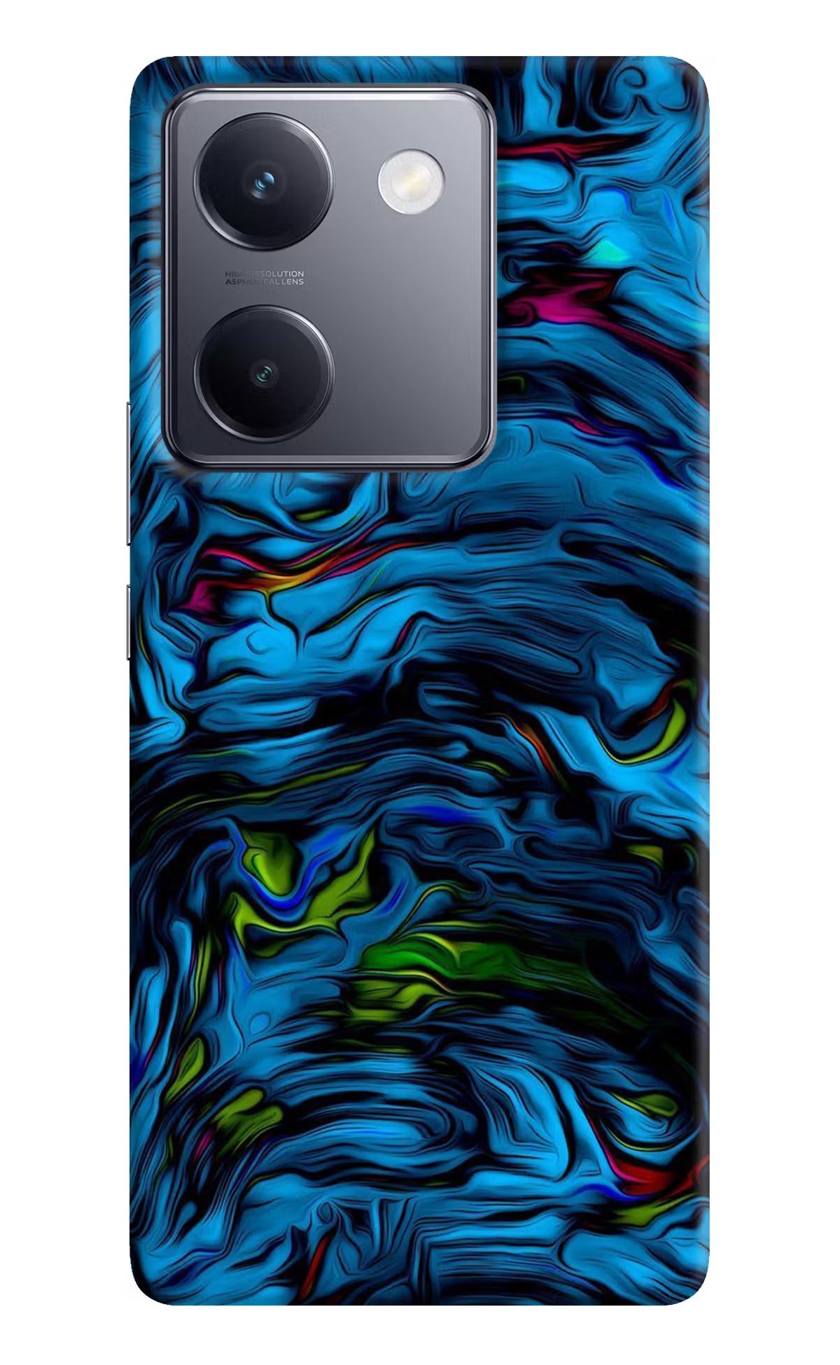 Dark Blue Abstract Vivo Y200 Pro Hard Case Back Cover by Casekaro
