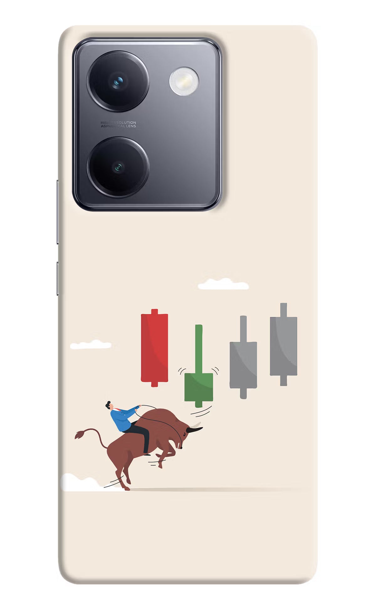 Bull Trading Momentum Vivo Y200 Pro Hard Case Back Cover by Casekaro