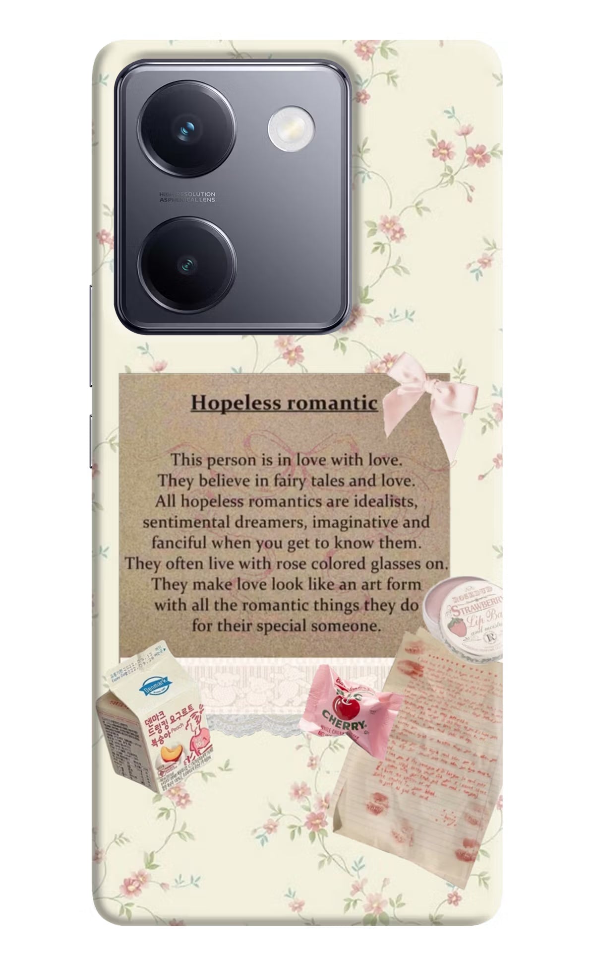 Hopeless Romantic Vivo Y200 Pro Hard Case Back Cover by Casekaro