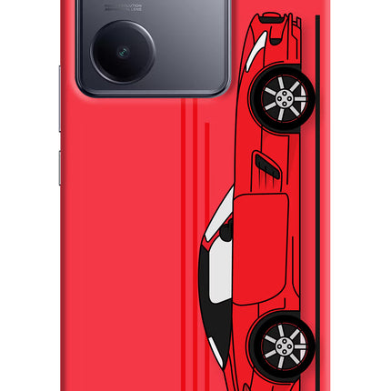 Red Velocity Vivo Y200 Pro Hard Case Back Cover by Casekaro