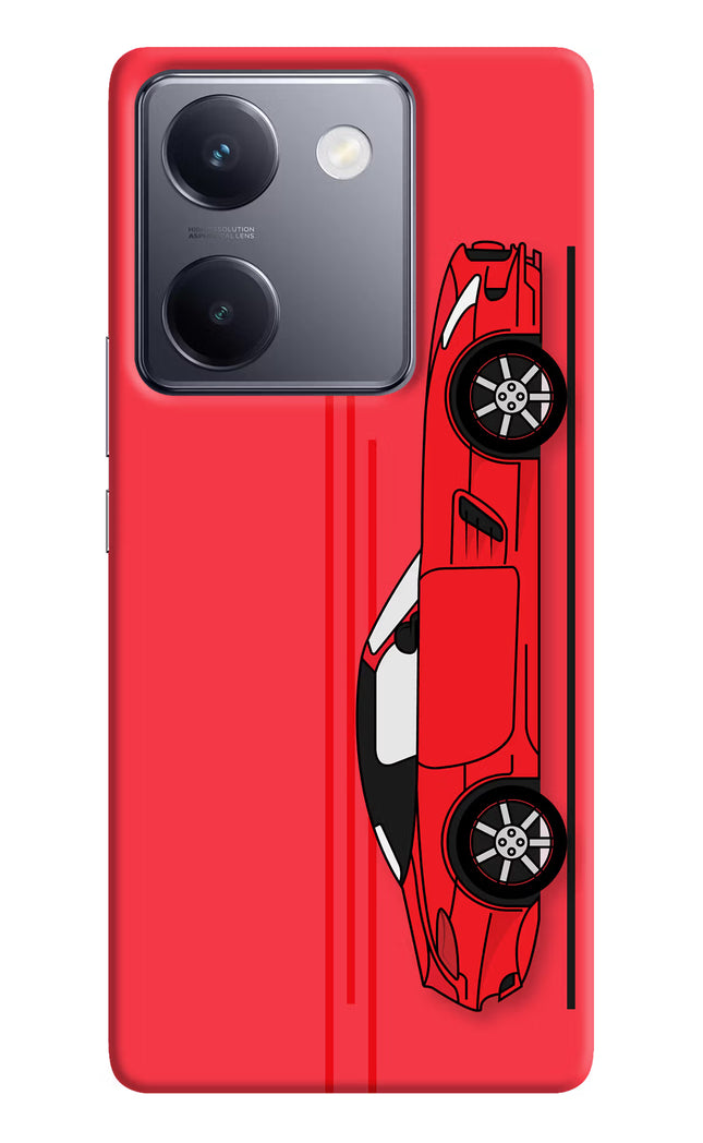 Red Velocity Vivo Y200 Pro Hard Case Back Cover by Casekaro