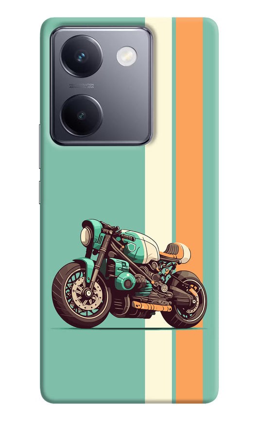 Striped Moto Drift Vivo Y200 Pro Hard Case Back Cover by Casekaro