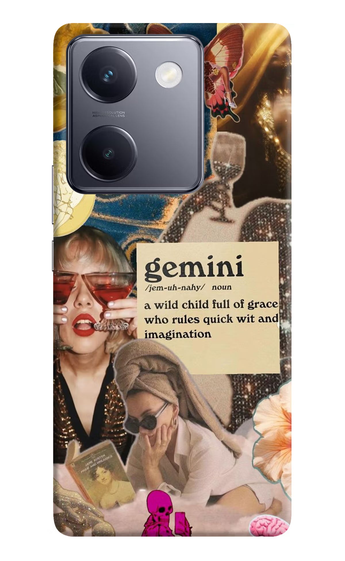 Gemini Zodiac Vivo Y200 Pro Hard Case Back Cover by Casekaro