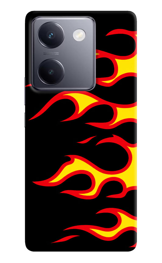 Side Sweep Flames Vivo Y200 Pro Hard Case Back Cover by Casekaro
