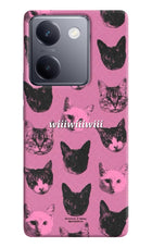 Pink Cats Vivo Y200 Pro Hard Case Back Cover by Casekaro