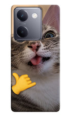 Silly Cat Call Vivo Y200 Pro Hard Case Back Cover by Casekaro