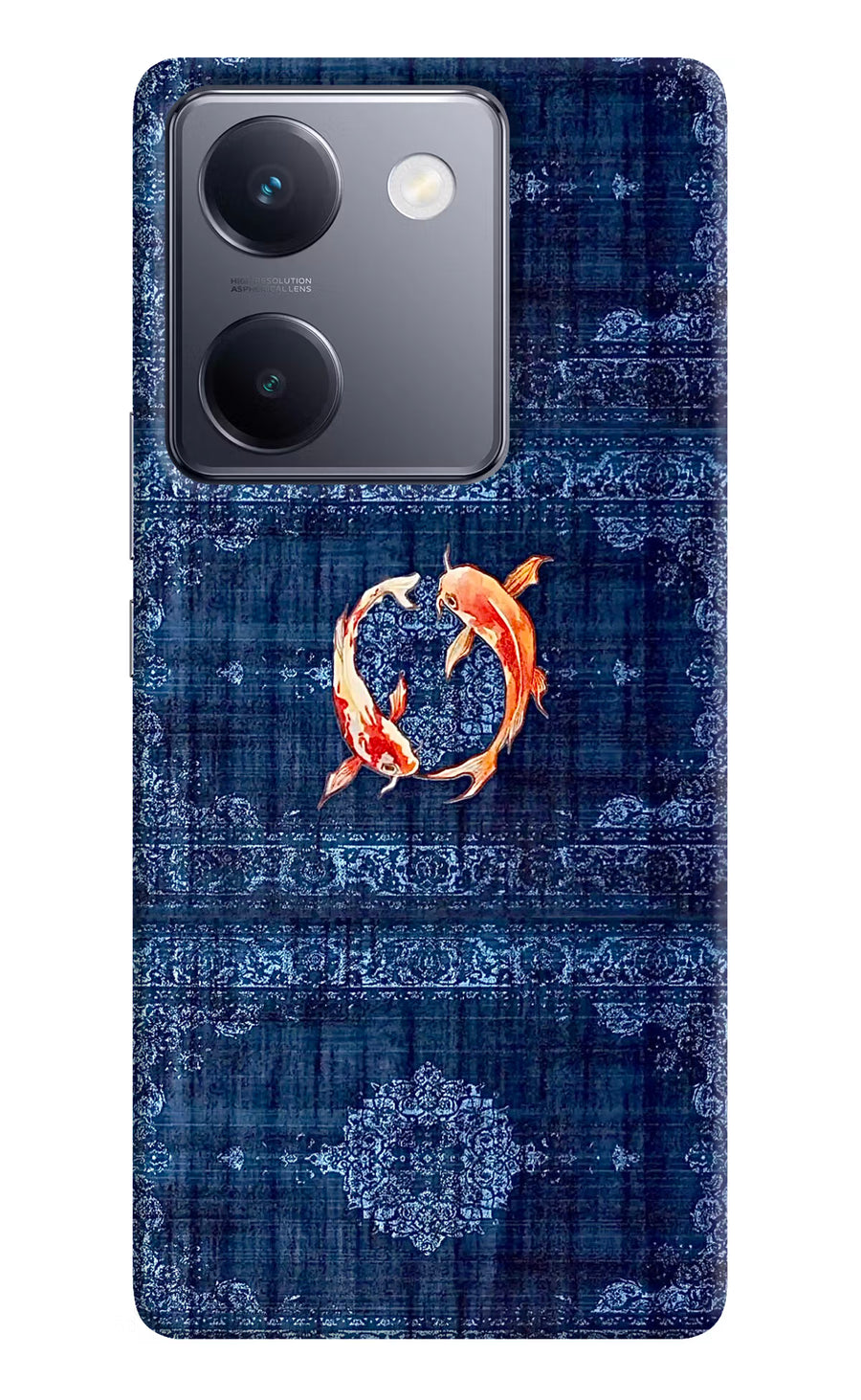 Koi Blue Vivo Y200 Pro Back Cover, Hard case