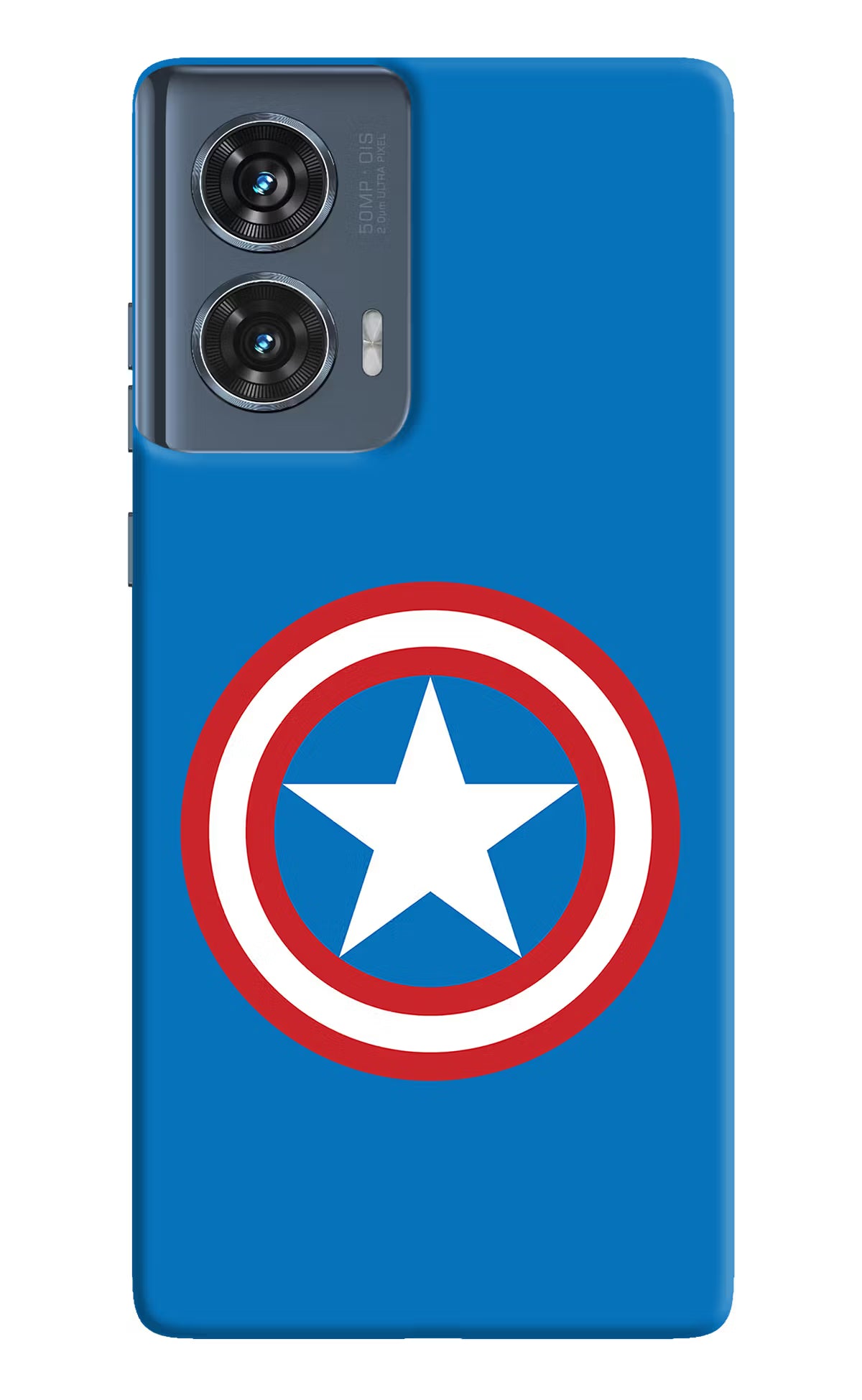 Captain America Logo Moto Edge 50 Fusion Hard Case Back Cover by Casekaro