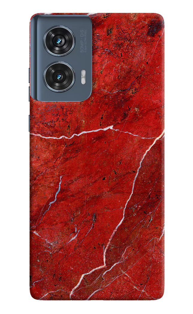 Red Marble Design Moto Edge 50 Fusion Hard Case Back Cover by Casekaro