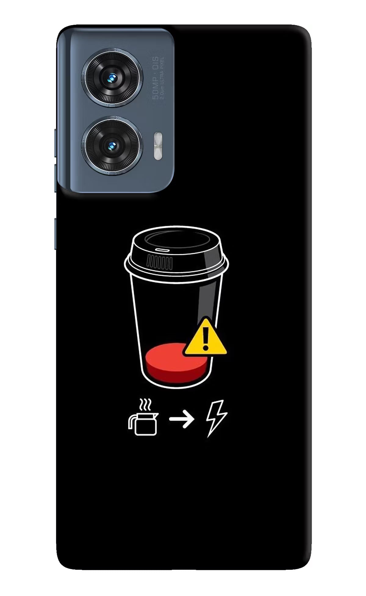 Coffee Moto Edge 50 Fusion Hard Case Back Cover by Casekaro